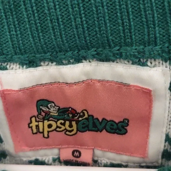 Tipsy Elves ugly Christmas sweater gnome with axe 🪓 - Picture 3 of 4